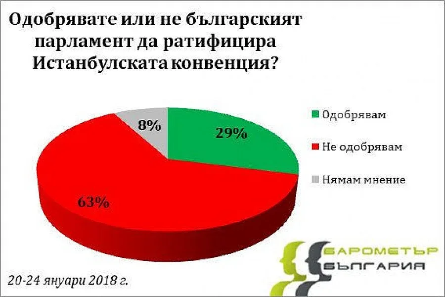 63% от българите не искат Истанбулската конвенция