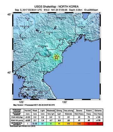 Ядрен опит с водородна бомба разтресе Корейския полуостров /ОБНОВЕНА/