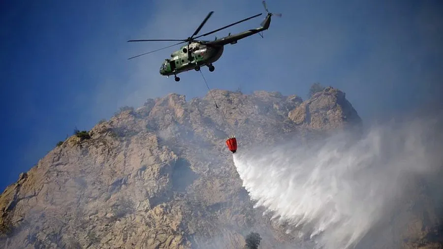 Пожарът край Кресна пак се събуди