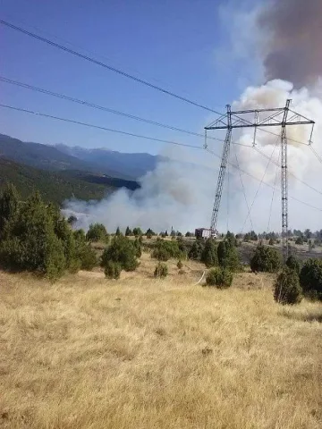 Два вертолета гасят пожара край Симитли