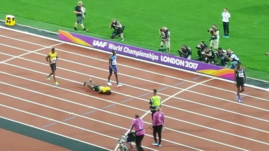 Болт се контузи на прощаване