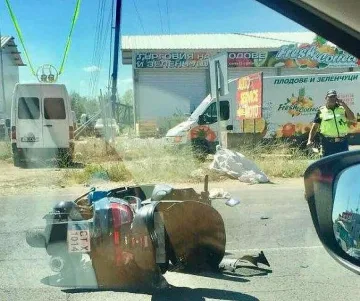 Кола помете моторист край Слънчев бряг