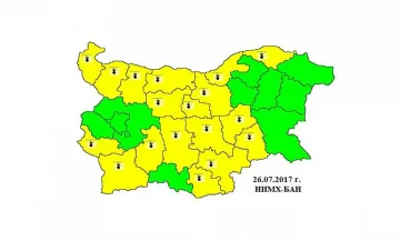 Седмицата започва с жълт код, живакът удря до 37 градуса