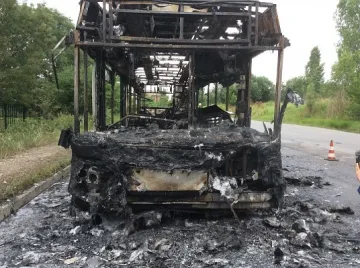 Автобус се запали в София