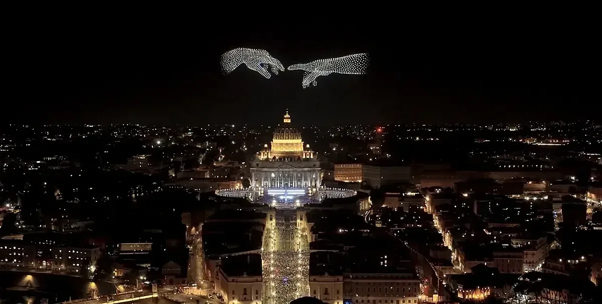 Най-голямото шоу с дронове в Европа направи Мъск, но не Илон