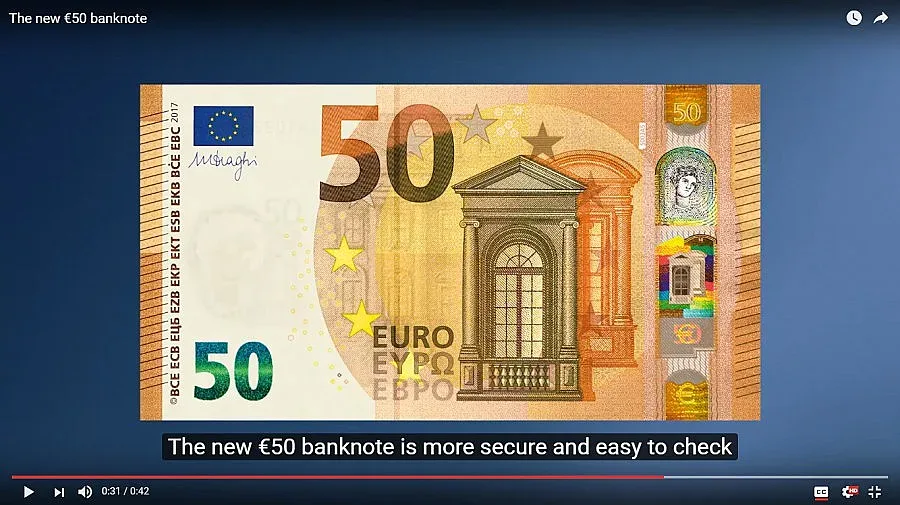 Нова банкнота от 50 евро влиза в обращение (ВИДЕО)
