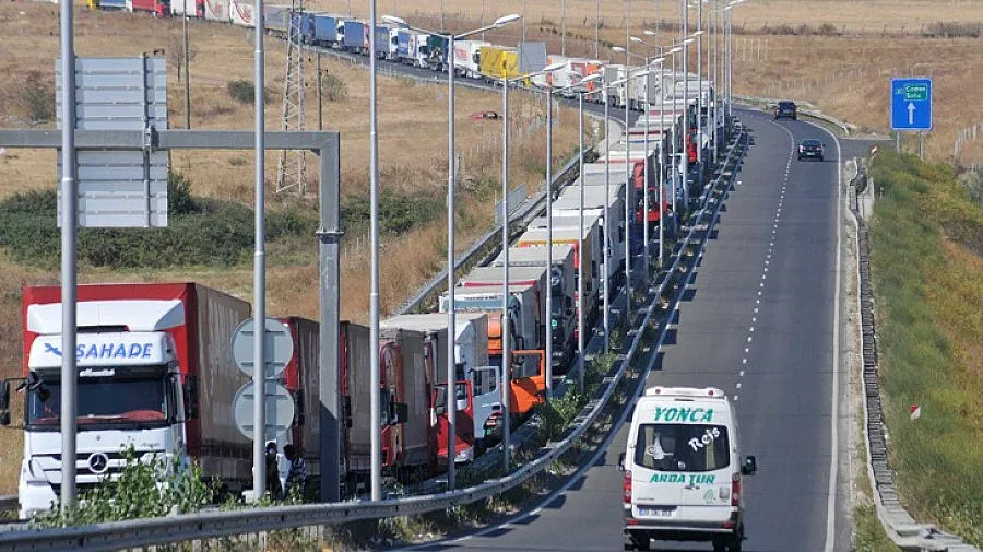 15-километрова колона на граничния пункт "Капитан Андреево"