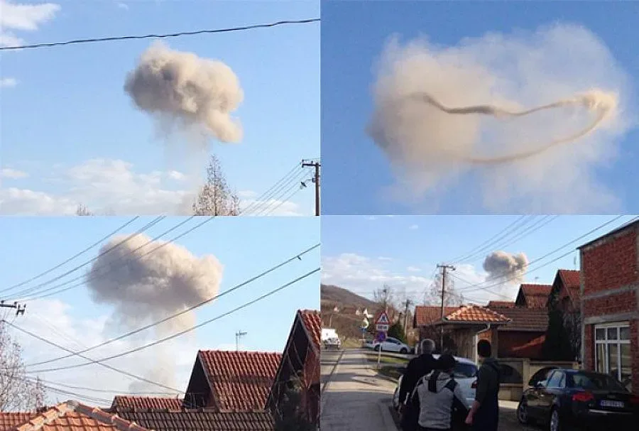 Взрив във военен склад в Сърбия