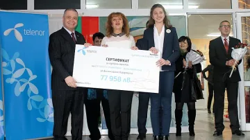 Теленор дава 78 000 лв. на ОУ „Пенчо Славейков"–Димитровград в конкурса „Дигитална класна стая"