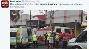 Мъж се самозапали в банка в Австралия, 27 пострадаха