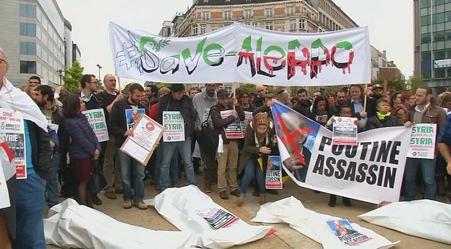 Протест в Брюксел заради насилието в Алепо