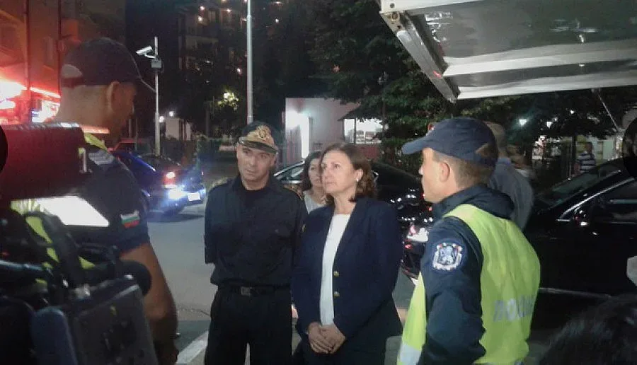 Бъчварова на нощна визита в Слънчев бряг