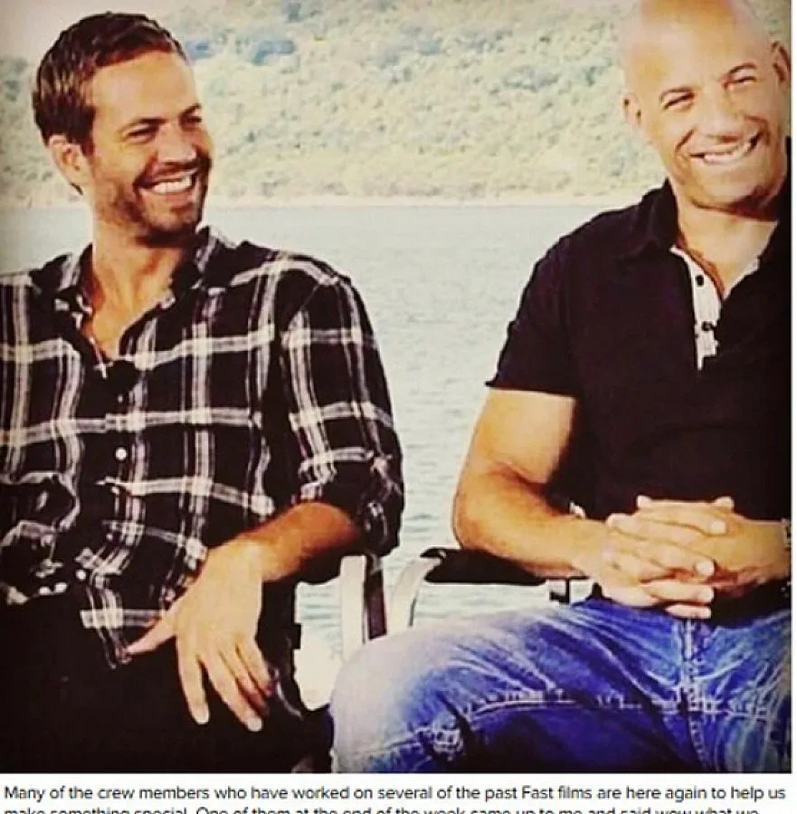 Вин Дизел почете Пол Уокър