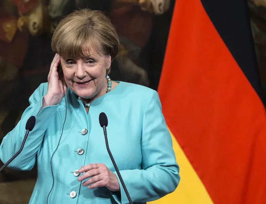 Свинска глава по приемната на Меркел