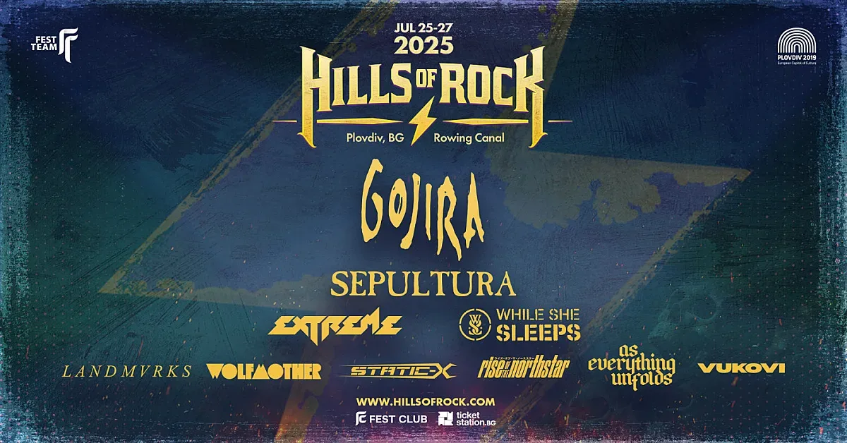 Extreme, Static-X и While She Sleeps стават част от HILLS OF ROCK 2025