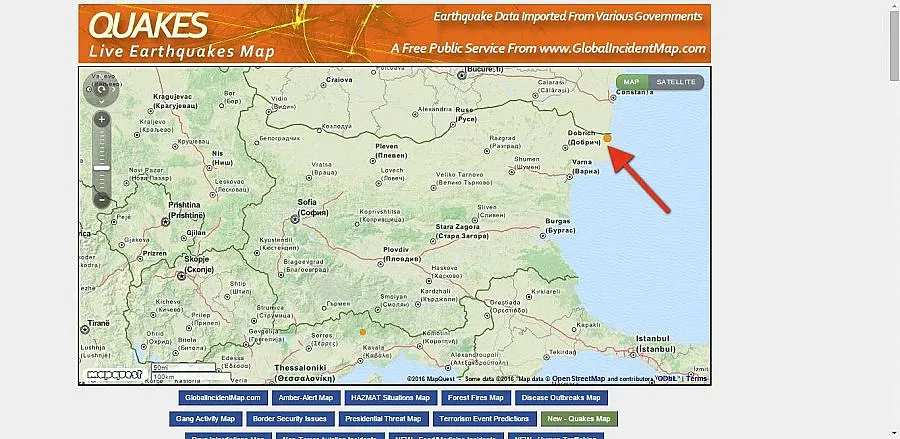 Лек трус край Добрич