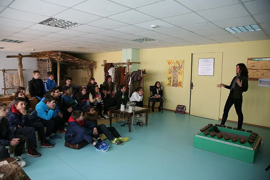 Ученици с урок за НП "Рила"