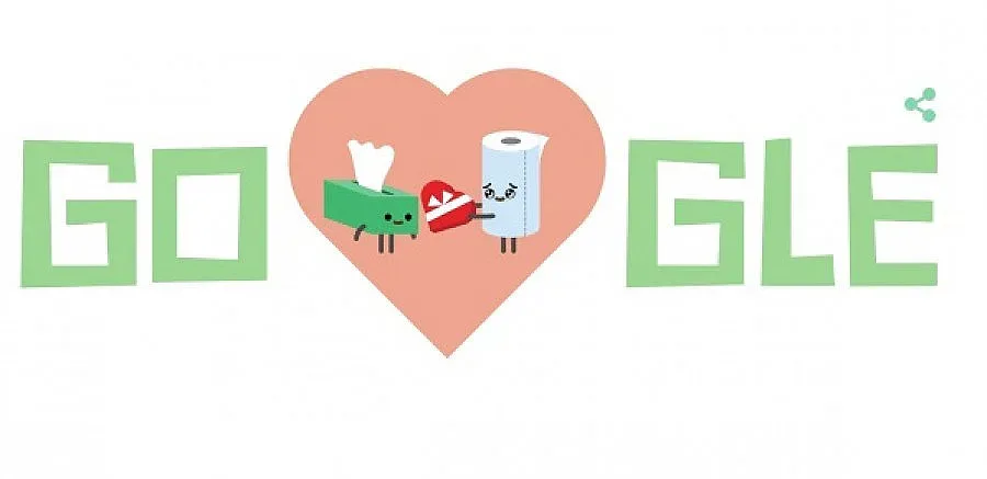 Google със специален дудъл за Св. Валентин