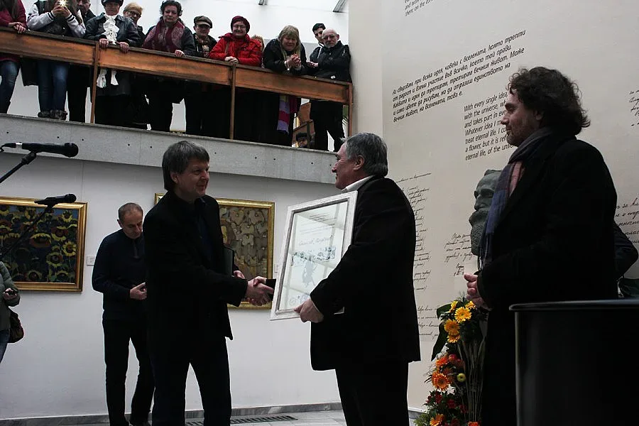 Станислав Памукчиев с наградата на Майстора