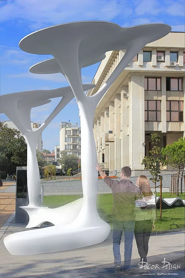 Соларни дървета никнат в центъра на Бургас