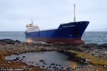 Руски моряк изпил 1/2 л. ром и забил 7000-т кораб в скала