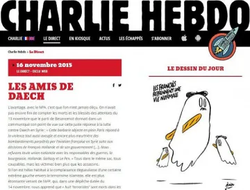 Charlie Hebdo с карикатура за черния петък в Парриж