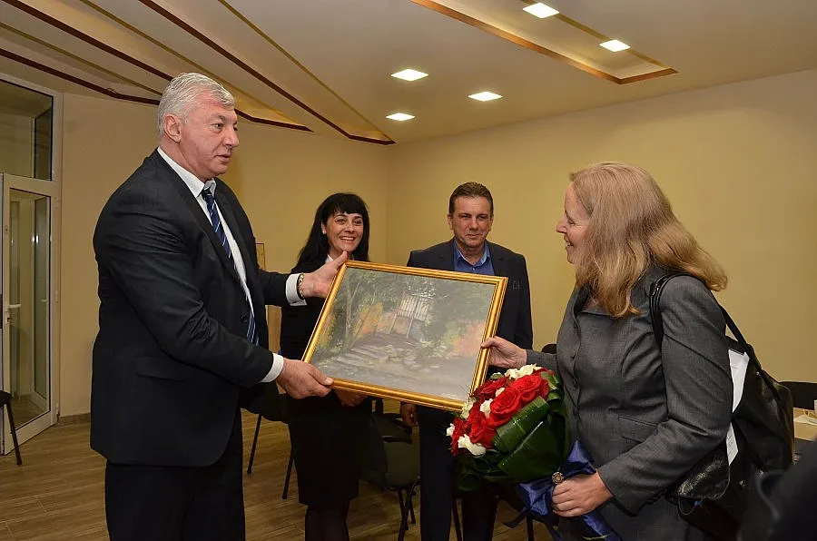 Здравко Димитров с британски дипломат в Пловдив