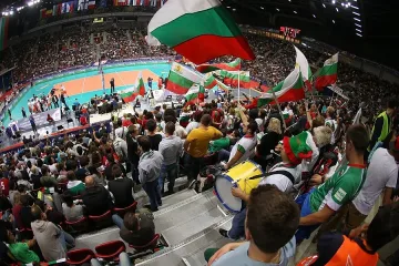 1/4-финалът на България на видеостена пред „Арена Армеец” 