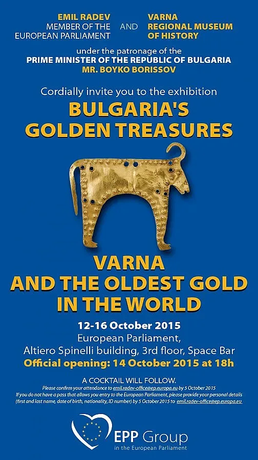 Емил Радев: Варненското златно съкровище ще блести в Европейския парламент