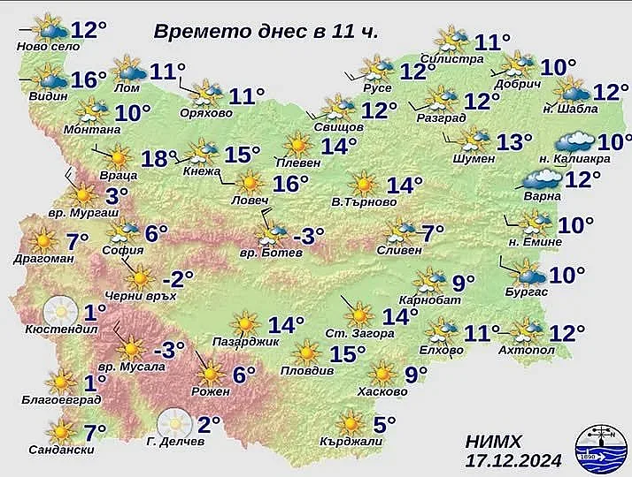 Лято преди Коледа! Температурни рекорди у нас