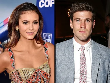 Нина Добрев се гушка с Остин на парти