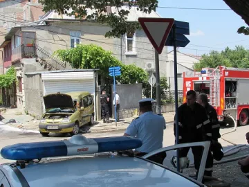 Зрелищна катастрофа в центъра на Русе