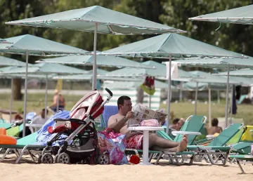 Чадър на плажа само с касов бон