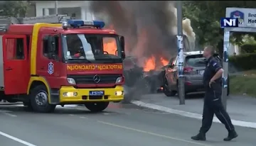 Белградски бос бере душа в болница след взрив (ВИДЕО)