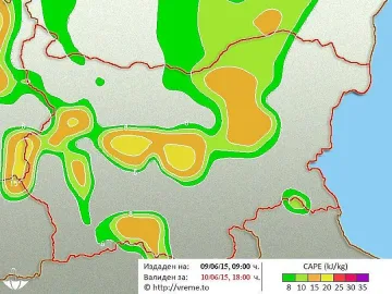 Дъжд и гръмотевични бури в сряда  