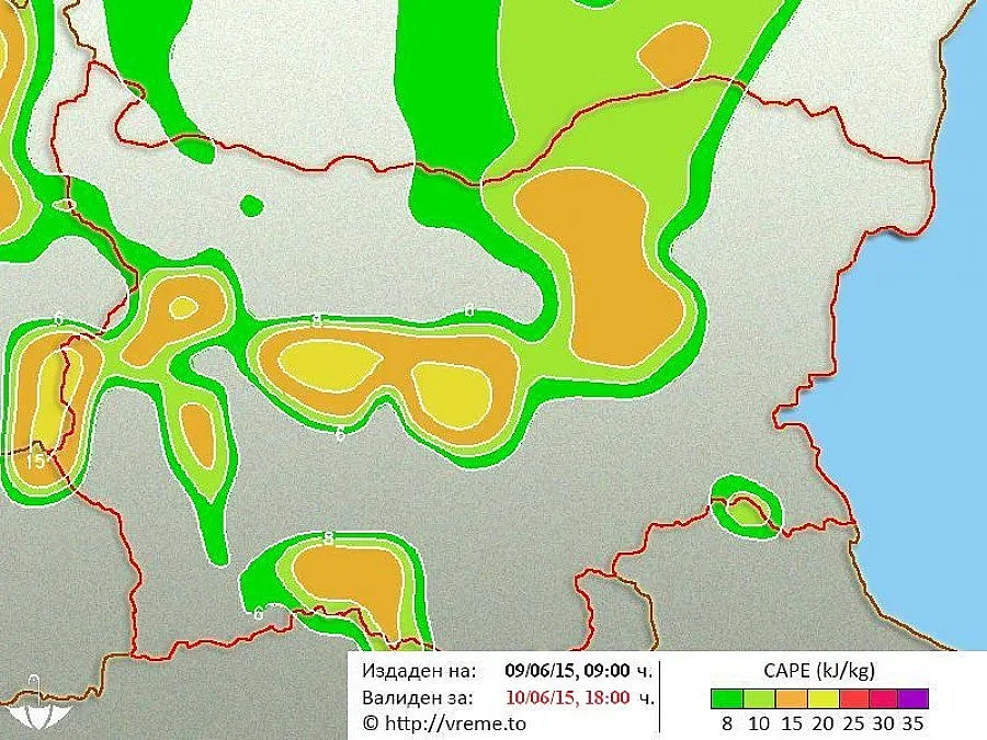 Дъжд и гръмотевични бури в сряда  