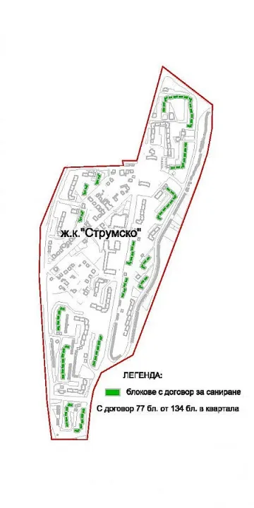 Карти показват блоковете за саниране в Благоевград