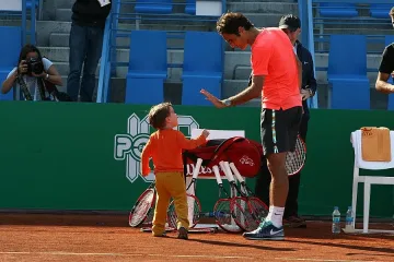 Дете нахлу на тренировката на Григор Димитров и Федерер (ВИДЕО)