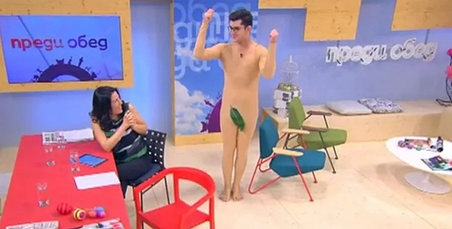 Сашо Кадиев се появи гол в ефир