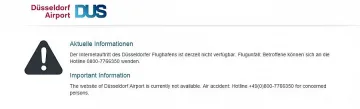 Сайта на летището в Дюселдорф блокира