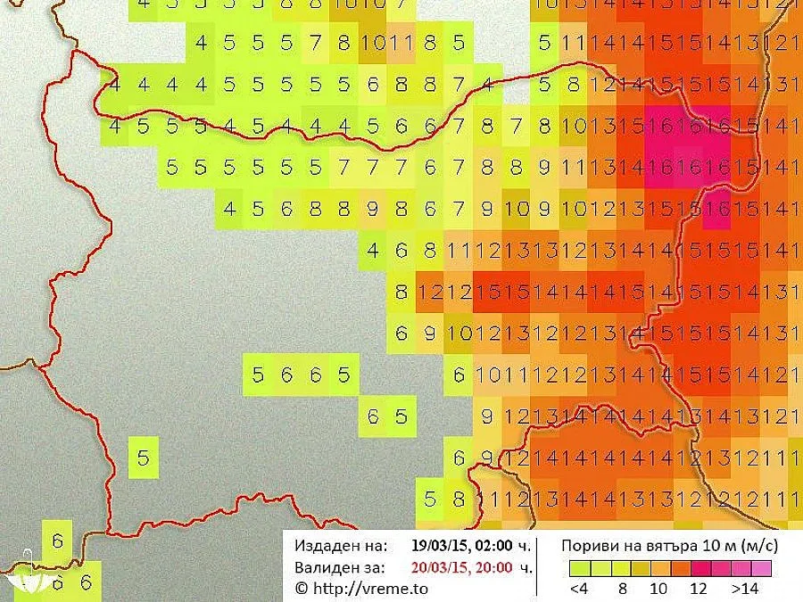 Проясняване от запад, валежи и вятър на изток