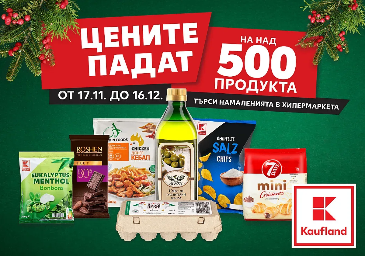 Kaufland намалява цените на над 500 продукта от 17 ноември