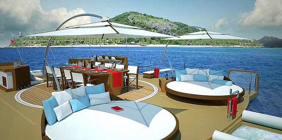 Обзавеждат яхти с подвижен остров