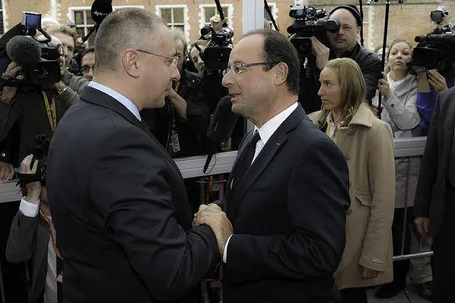 Сергей начело на митинг за Charlie Hebdo