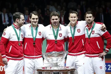 Отборът на Швейцария с първа победа на "Купа Дейвис"