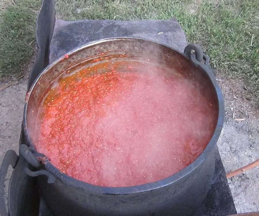 Доброволци майсторят лютеница в селото на Яне Сандански