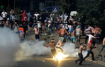 Сблъсъци на албански протест в Скопие
