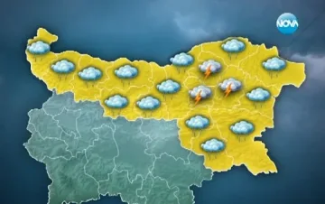 Жълт код за валежи в цяла Северна България