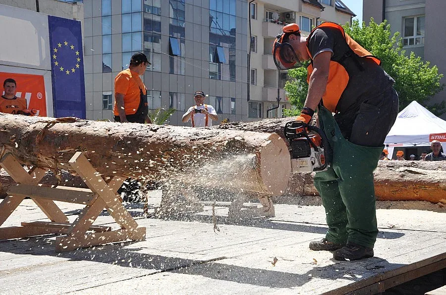 27 мъжаги се състезаваха по рязане на трупи в Разлог