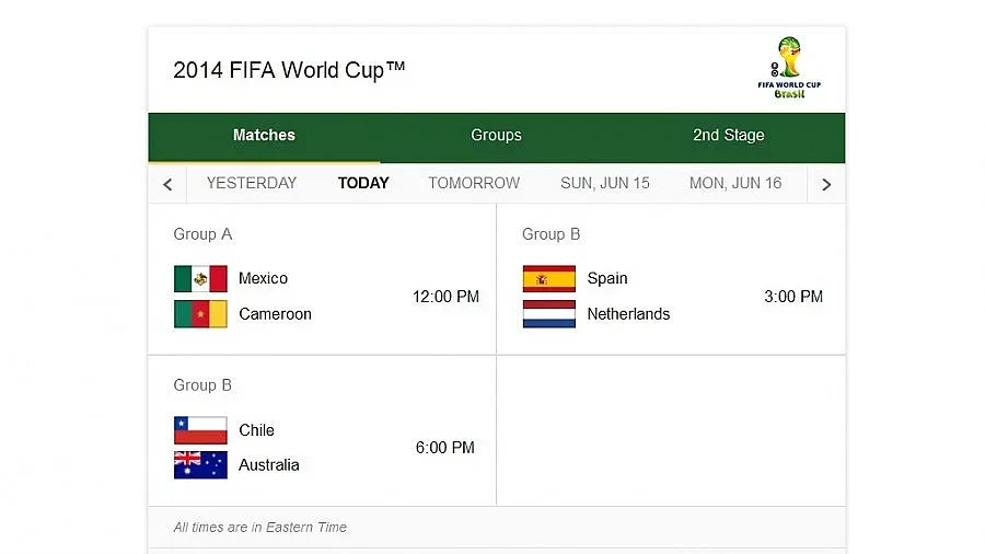 Мексико – Камерун в днешните срещи от Световното